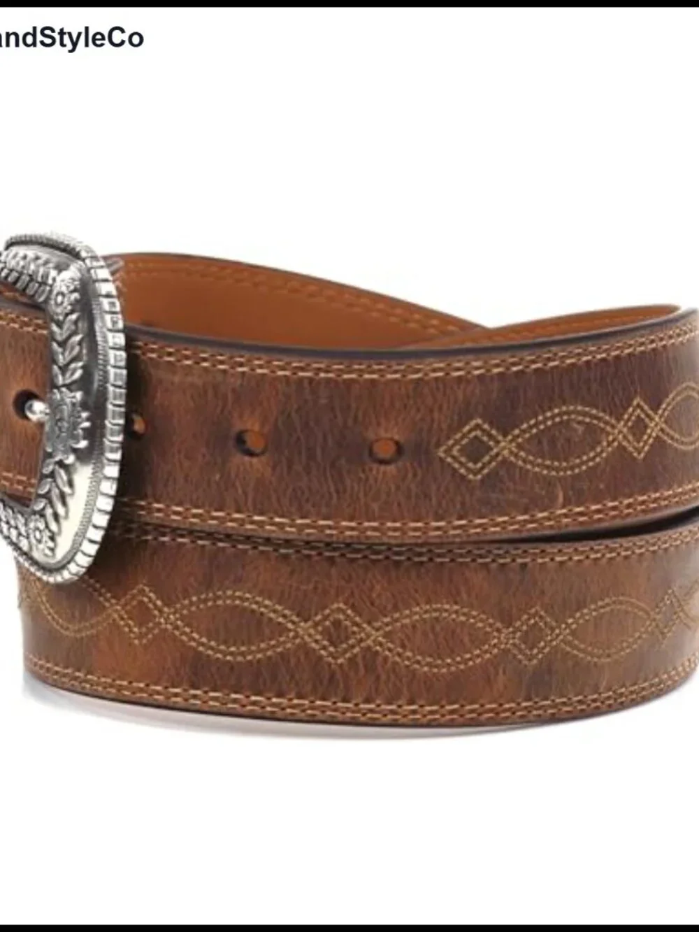 Women's Full-Grain Leather Tapered Belt with Removable Buckle